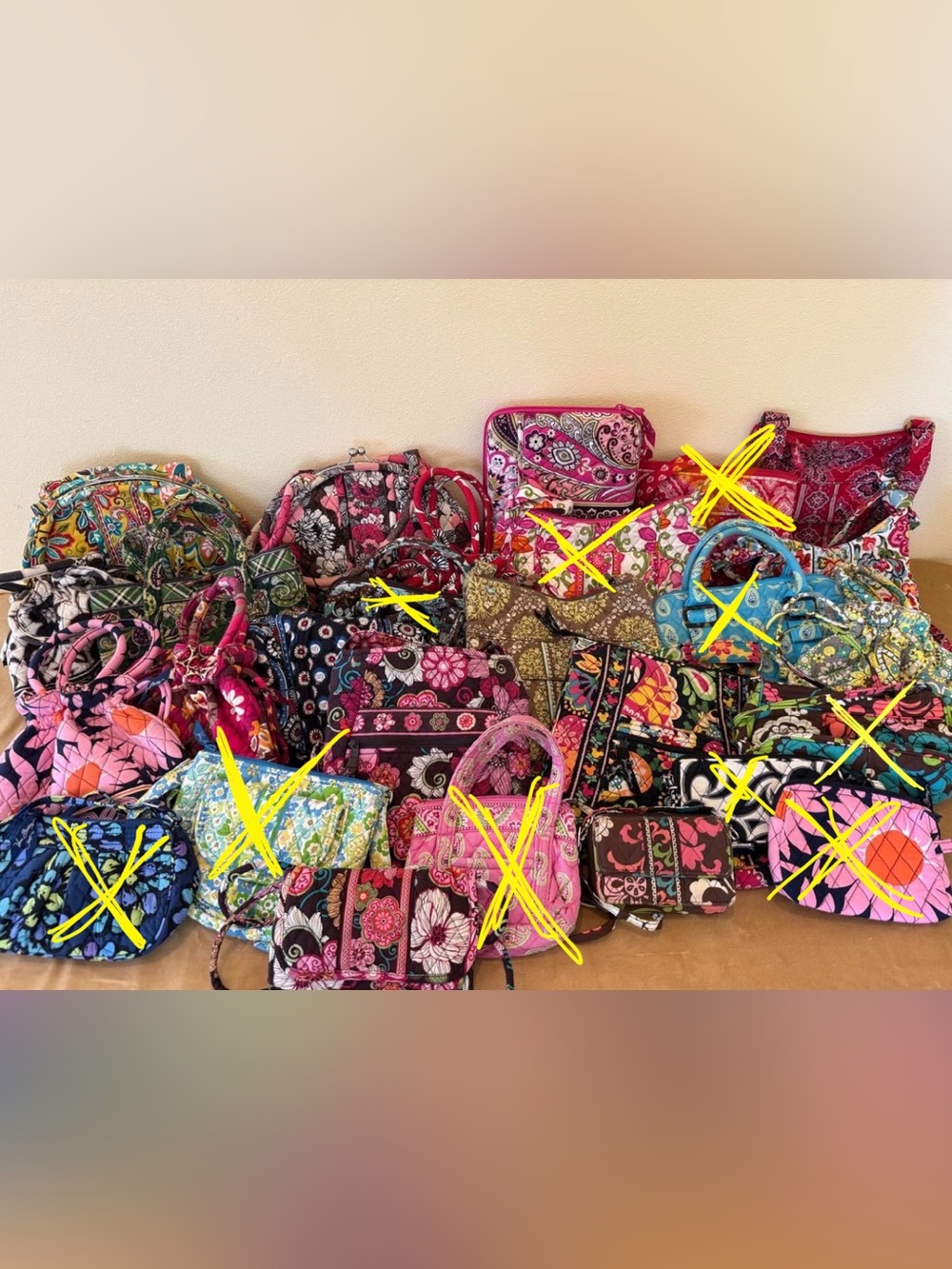Lot of 17 Vera Bradley Floral Quilted Crossbody Bags